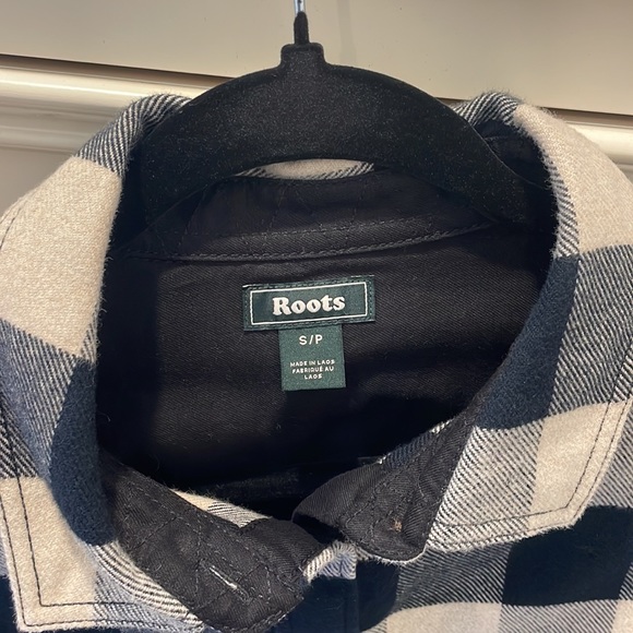 Size S Roots beige & black women’s cotton flannel - Picture 3 of 4